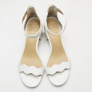 INC▪︎Hadwin White Block Heel Strappy Sandal, EUC
